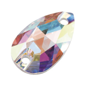 Varrható kő  Crystal AB színben méret: 18x11mm 300.- Ft./db - CRYSTAL AB F (001 AB)